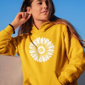 Sunflower Hoodie, Gold Yellow